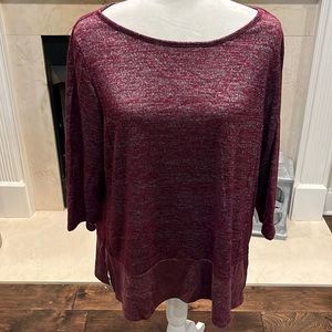 Maroon/gray tunic. Size 14/16. Worn several times. Listing # 637